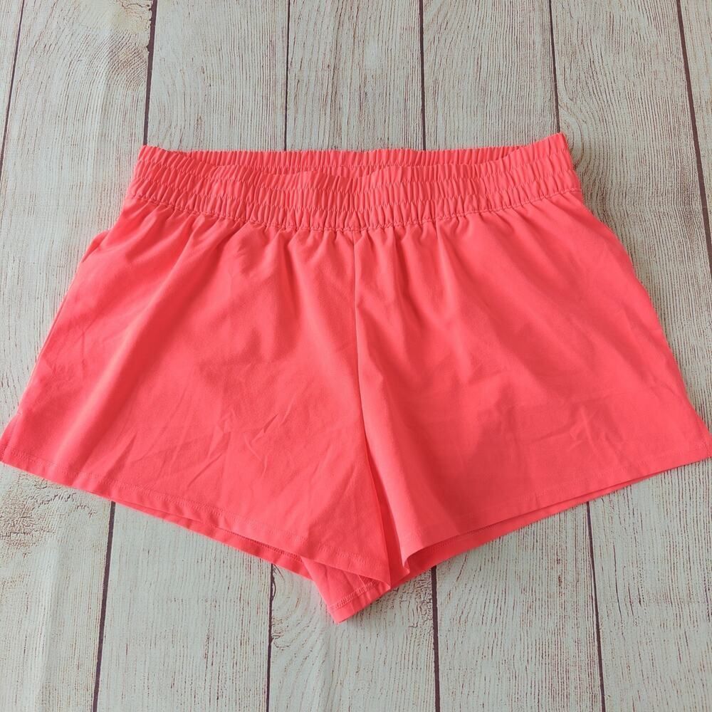 Victoria's Secret On Point neon coral athletic shorts sz S